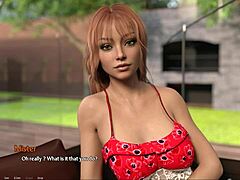 HD-video av en bystig rödhårig i sexiga underkläder