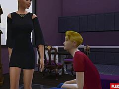American mommy gets nailed by her step son in family sex video