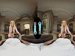 MILF blondynka wykonuje terapię seksualną w wysokiej rozdzielczości w wirtualnej rzeczywistości
