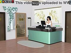 3D-Animation von Spanking und Analspiel mit Milf