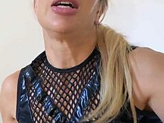 Busty blonde MILF gives oral and vaginal pleasure