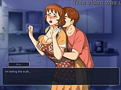 Üvey anne ve kızı, Hentai videosunda aile bireyini baştan çıkarıyor
