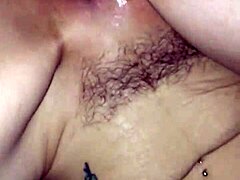 MILF gets her pussy filled with cum after doggy style sex