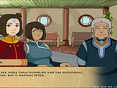 Avatar Korra e Mamma Katara in una calda azione cartoon