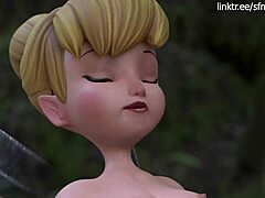 Szörnyű fasz találkozik az érett Tinkerbell-lel egy 3D SFM videóban