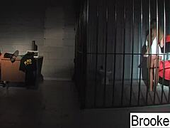 Brooke Brand Banner stars in a hot porn video as both a cop and an inmate