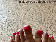 Sexy solo masturbation with cute feet