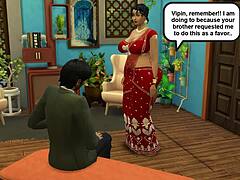 Tante Lakshmi tager sin jomfruelighed til det næste niveau i Vol 1 del 7