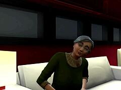 Mezirasová orgie s velkým zadkem a velkými prsy v parodii Sims 4
