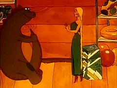 Krátka animovaná animácia horúcej blondínky v akcii