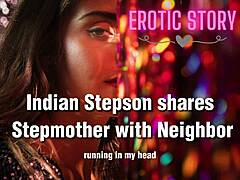 Stepson and neighbor explore taboo sexuality in Indian porn
