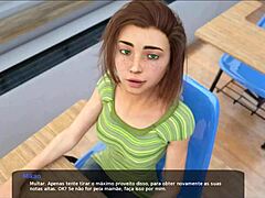 Pequeña adolescente disfruta del juego de rol de realidad virtual con su hermanastra y un vibrador