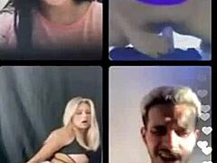 Tiga wanita lesbian terlibat dalam permainan dubur di webcam