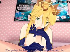 Artoria, Saber, and altele team up for a wild ride in this fantasy-themed hentai video