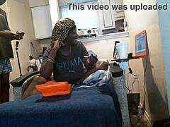 Black ebony MILF gets pregnant while getting deep and hard