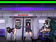 Japońska gra hentai z tajnym szpiegiem rżniętym przez wielu